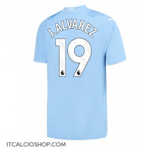 Manchester City Julian Alvarez #19 Prima Maglia 2023-24 Manica Corta